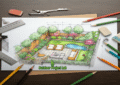 Simple Backyard Drawing to Design Outdoor Space