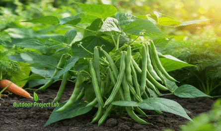 Healthy Roma II Bush Beans Growing in Home Garden