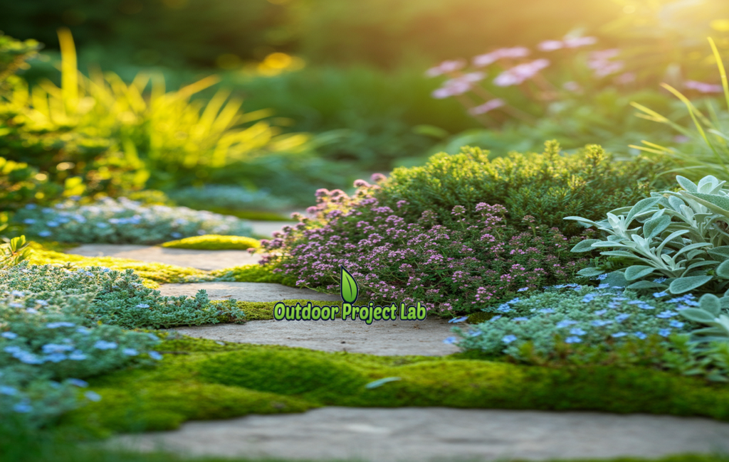 Sun-Loving Stepables Growing Between Garden Stones
