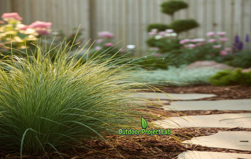 Slender Veldt Grass in a Sunny Garden Landscape